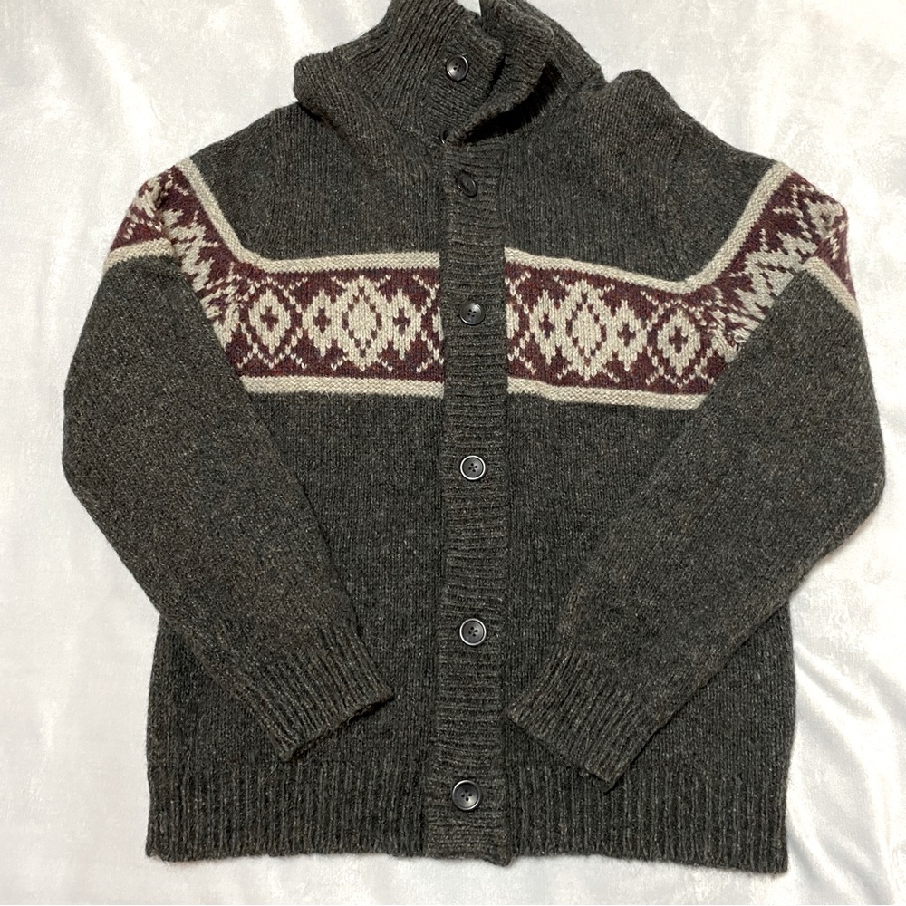 Gap men’s wool/camel hair blend buttons closure cardigan